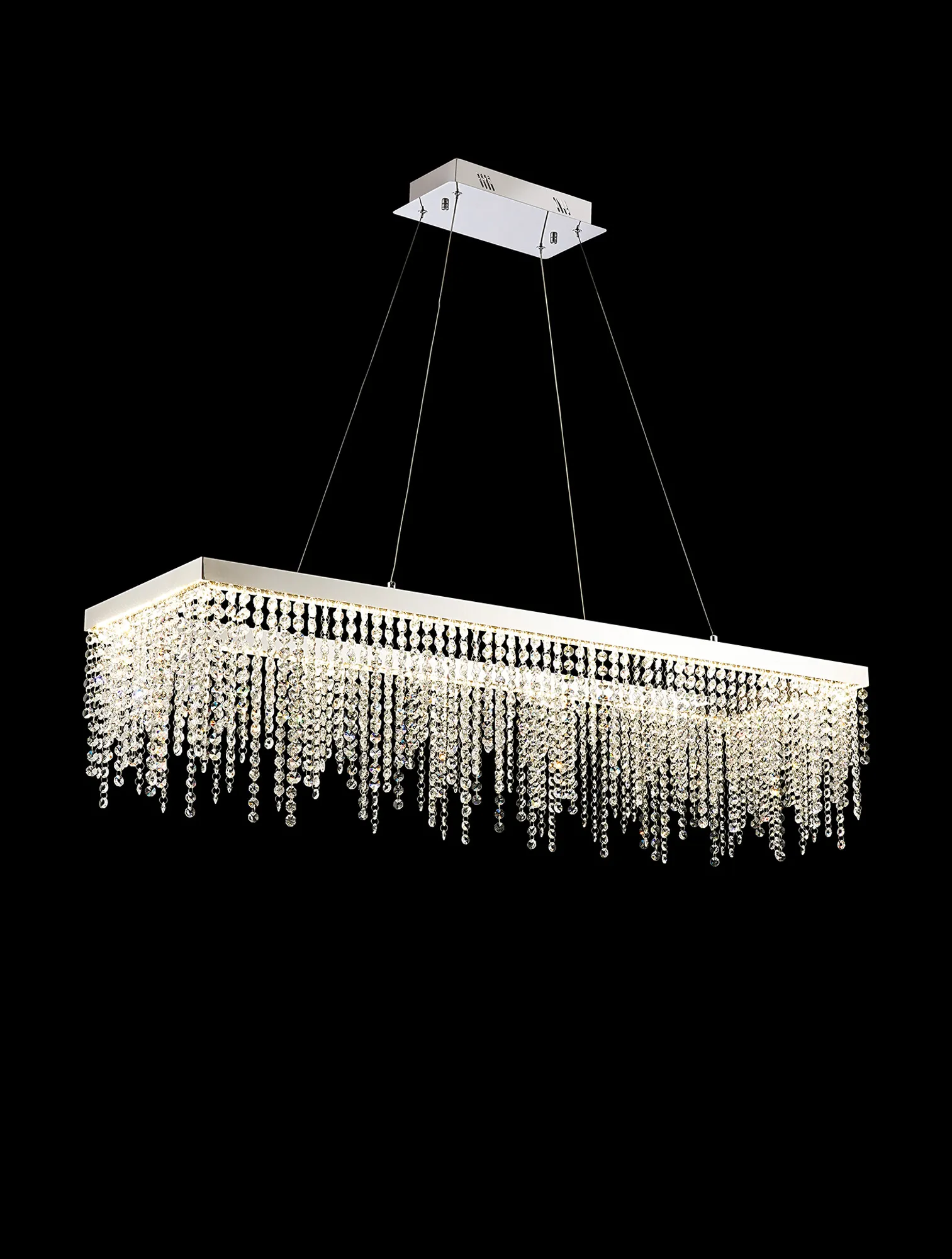 IL32864  Bano Rectangular Dimmable Pendant 40W LED Polished Chrome